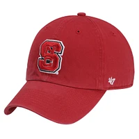 Men's '47 Red NC State Wolfpack Clean Up Adjustable Hat