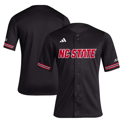 Maillot de baseball réplique NC State Wolfpack adidas noir pour hommes