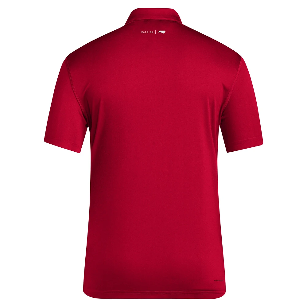 Men's adidas Red NC State Wolfpack 2024 Coaches AEROREADY Polo
