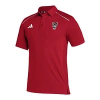 Men's adidas Red NC State Wolfpack Coaches AEROREADY Polo