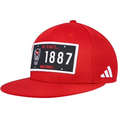 Casquette Snapback NC State Wolfpack Established rouge adidas pour homme