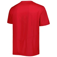 Haut rouge pour homme adidas NC State Wolfpack Notch Neck Iron Cage