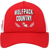 Men's adidas Red NC State Wolfpack Phrase Foam Front Trucker Adjustable Hat