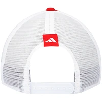 Men's adidas Red NC State Wolfpack Phrase Foam Front Trucker Adjustable Hat