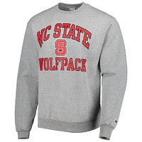 Men's Champion Heather Gray NC State Wolfpack High Motor Pullover Sweatshirt