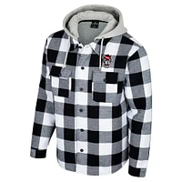 Men's Colosseum Black/White NC State Wolfpack Buffalo Plaid Full-Zip Jacket