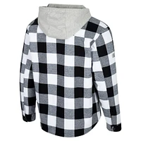 Men's Colosseum Black/White NC State Wolfpack Buffalo Plaid Full-Zip Jacket