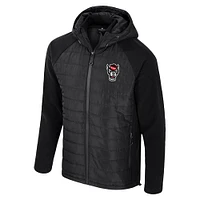 Men's Colosseum  Black NC State Wolfpack Block The Sun Full-Zip Hoodie Jacket