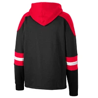 Men's Colosseum Black NC State Wolfpack Lace-Up 4.0 Pullover Hoodie