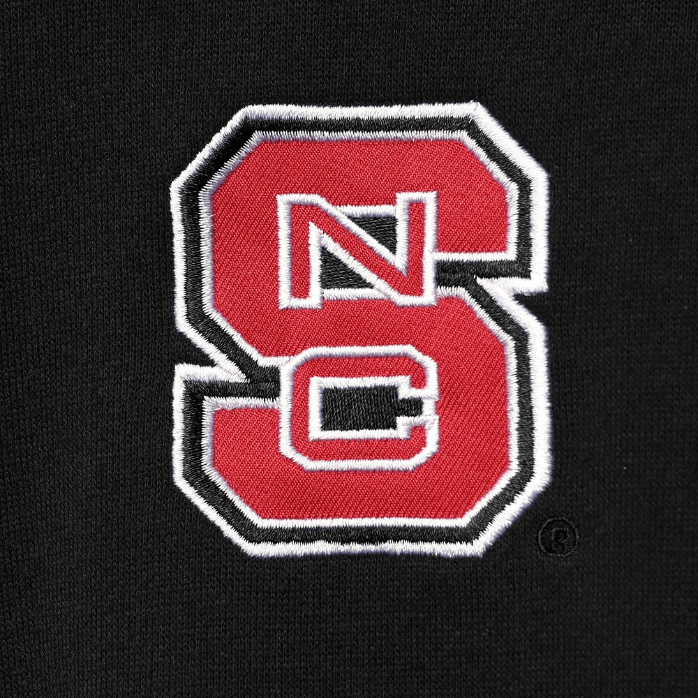 Men's Colosseum Black NC State Wolfpack Tortugas Logo Quarter-Zip Jacket
