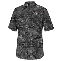 Men's Colosseum  Charcoal NC State Wolfpack Realtree Aspect Charter Full-Button Fishing Shirt