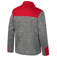 Men's Colosseum  Gray/Red NC State Wolfpack Guard Full-Zip Jacket