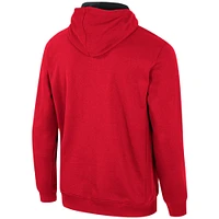 Men's Colosseum Red NC State Wolfpack Half-Zip Hoodie