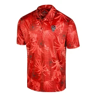 Men's Colosseum Red NC State Wolfpack Palms Team Polo