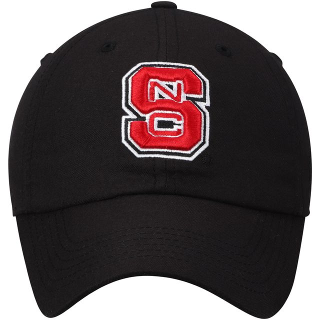 Casquette ajustable noire NC State Wolfpack avec logo principal pour hommes Top of the World