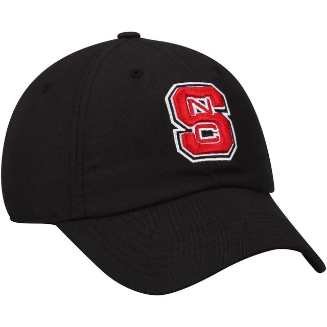 Casquette ajustable noire NC State Wolfpack avec logo principal pour hommes Top of the World