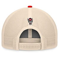 Men's Top of the World Red/Natural NC State Wolfpack Bennett Trucker Adjustable Hat