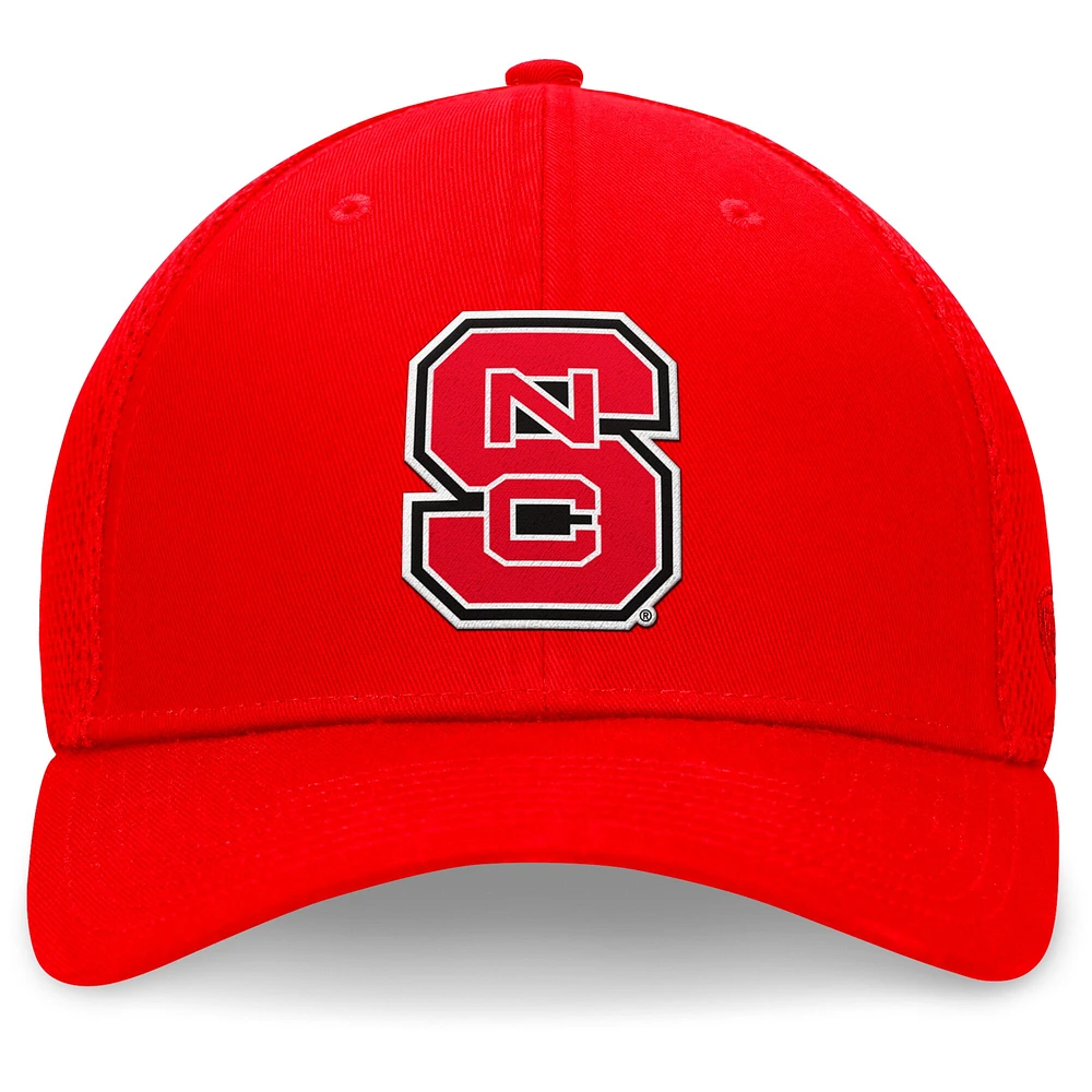 Men's Top of the World Red NC State Wolfpack Spacer Flex Hat