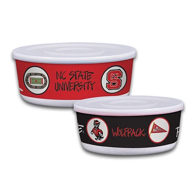 NC State Wolfpack 2-Pack Container Bowl Set