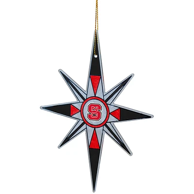 NC State Wolfpack Stained Glass Snowflake Ornament