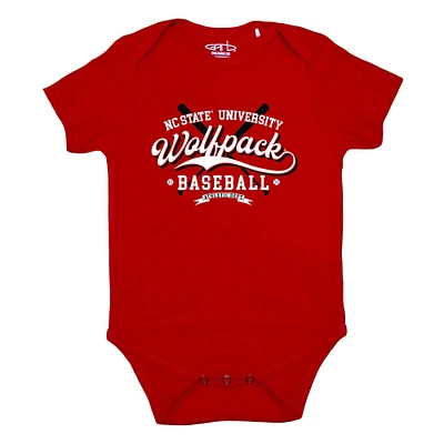 Body de baseball rouge NC State Wolfpack Otis pour nouveau-né et nourrisson