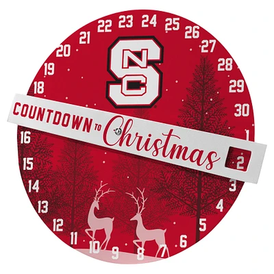 Pegasus NC State Wolfpack Compte à rebours jusqu'au panneau mural de Noël