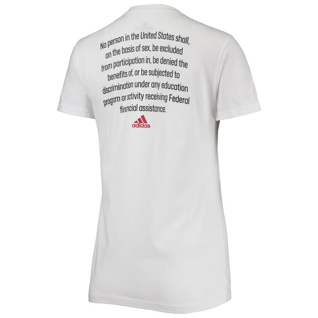 T-shirt adidas NC State Wolfpack More Is Possible pour femme, blanc