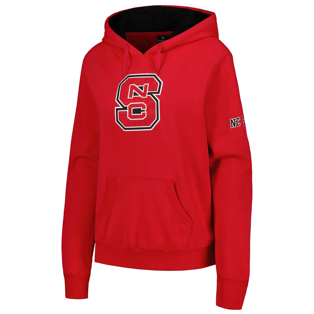 Women's Stadium Athletic Red NC State Wolfpack Big Logo Pullover Hoodie