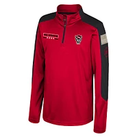 Youth Colosseum  Red NC State Wolfpack OHT Military Appreciation Cyclone Quarter-Zip Windshirt