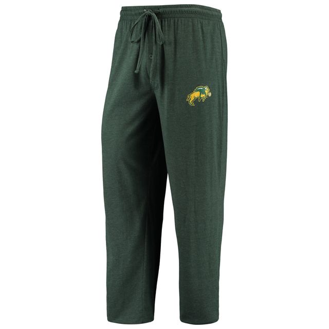 Concepts Sport Vert/Anthracite chiné NDSU Bison Meter T-shirt à manches longues et pantalon Ensemble de nuit
