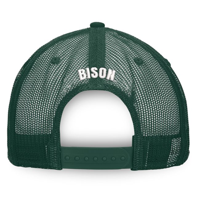 Casquette Snapback NDSU Bison Tone Down Trucker Top of the World blanche/verte pour homme