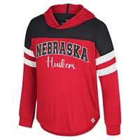 Girls Youth Colosseum Scarlet Nebraska Huskers Reflection Hoodie Long Sleeve T-Shirt