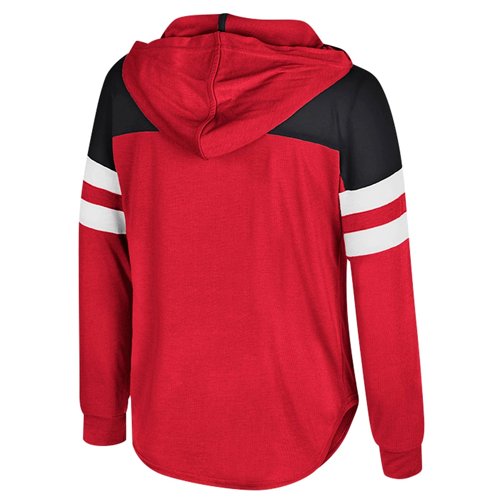 Girls Youth Colosseum Scarlet Nebraska Huskers Reflection Hoodie Long Sleeve T-Shirt