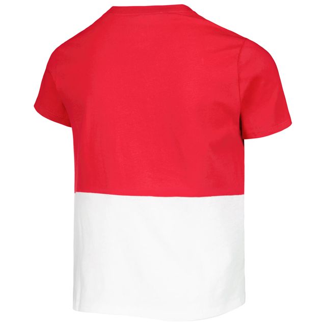 T-shirt à couleurs contrastées Nebraska Huskers écarlate/blanc de la ligue collégiale jeunesse pour filles