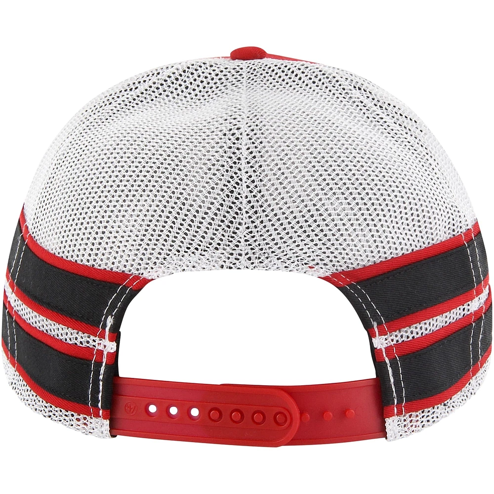 Men's '47 Scarlet Nebraska Huskers Straight Eight Adjustable Trucker Hat
