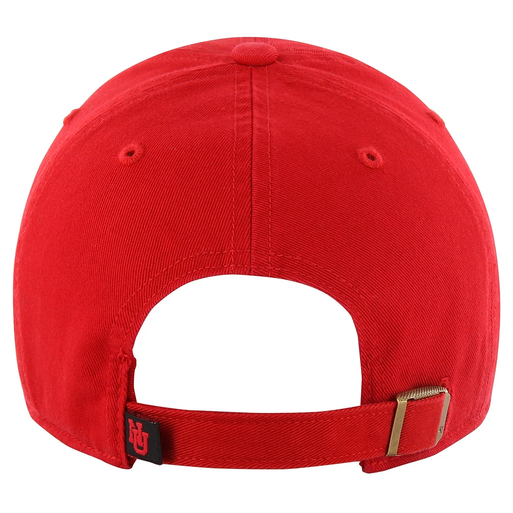 Men's '47 Scarlet Nebraska Huskers Vault Clean Up Adjustable Hat