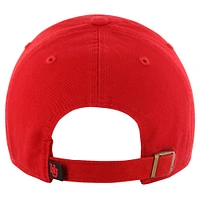 Men's '47 Scarlet Nebraska Huskers Vault Clean Up Adjustable Hat