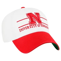 Men's '47 White Nebraska Huskers Gridiron Clean Up Adjustable Hat