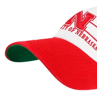 Men's '47 White Nebraska Huskers Gridiron Clean Up Adjustable Hat