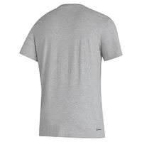 Men's adidas Gray Nebraska Huskers Primary Locker Logo Pre-Game AEROREADY T-Shirt