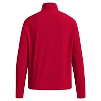 Veste demi-zipée adidas Scarlet Nebraska Huskers 2024 pour homme