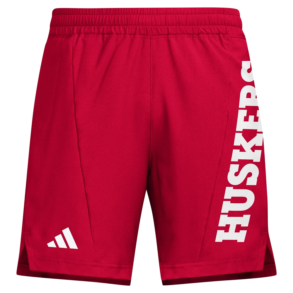 Men's adidas Scarlet Nebraska Huskers Designed for Training AEROREADY Shorts