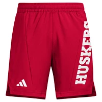 Men's adidas Scarlet Nebraska Huskers Designed for Training AEROREADY Shorts
