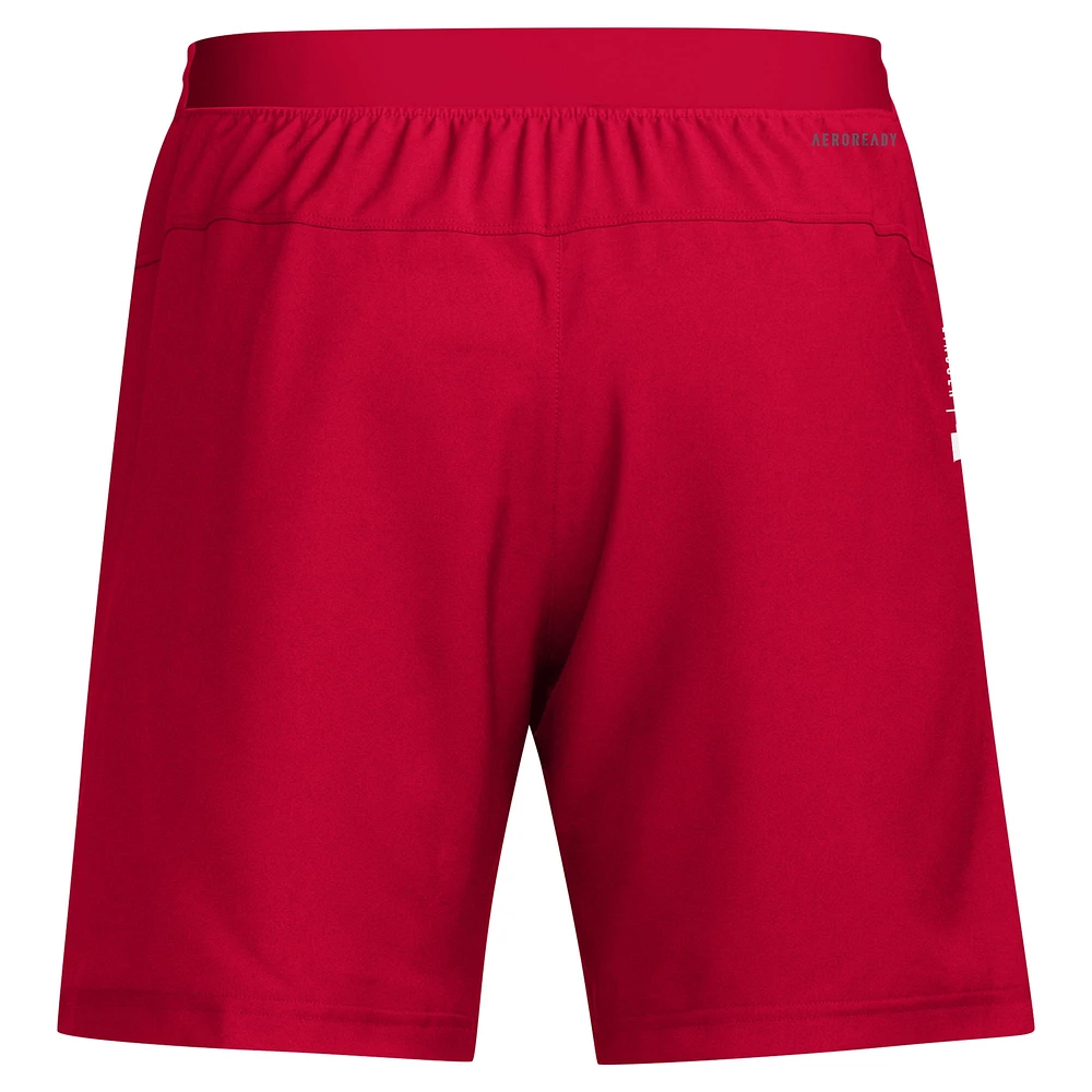 Men's adidas Scarlet Nebraska Huskers Designed for Training AEROREADY Shorts