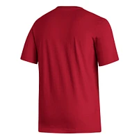 Men's adidas Scarlet Nebraska Huskers Locker Lines Baseball Fresh T-Shirt