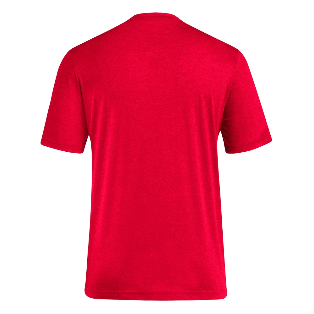 Men's adidas Scarlet Nebraska Huskers Locker Swish Tri-Blend T-Shirt