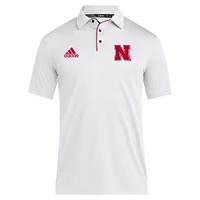 Men's adidas White Nebraska Huskers 2024 Coaches AEROREADY Polo