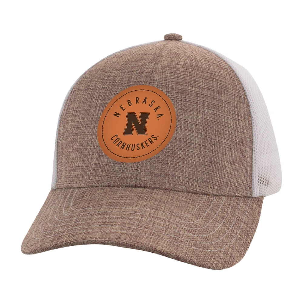 Men's Ahead Tan/White Nebraska Huskers Pregame Adjustable Hat
