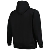 Men's Champion Black Nebraska Huskers Big & Tall Arch Over Logo Powerblend Pullover Hoodie