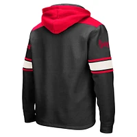 Men's Colosseum Black Nebraska Huskers 2.0 Lace-Up Pullover Hoodie